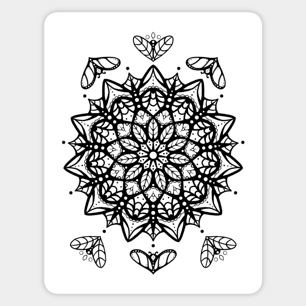 Fleeting Heart Mandala Sticker by Razumi Yazura